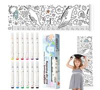 Kids Height Wall Chart | Measuring Supplies Ruler,Height Measurement Ruler with 12 Color Pens for Kindergartens and Early Childhood Education Centers