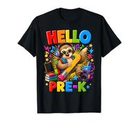Kids Hello Pre-K Sloth Pencil Back to School Student T-Shirt