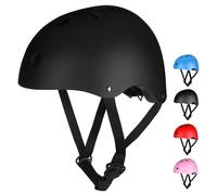 Kids Helmet, Kids Bike Helmet Age 3-13, Adjustable Cycle Helmet for Boys Girls & Toddler, Lightweight Skateboard Helmet Children Safety Multi-Sport Bicycle Helmet for Cycling (Black, S:50-54 cm)