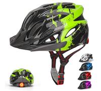 Kids Helmet, RaMokey Kids Bike Helmet With Light, Boys Girls Bike Helmet Age 3-14, Adjustable Child Helmet (50-59CM) for Bicycle Scooter Skating Cycle