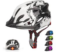 Kids Helmet, RaMokey Kids Bike Helmet With Light, Boys Girls Bike Helmet Age 3-14, Adjustable Child Helmet (50-59CM) for Bicycle Scooter Skating Cycle