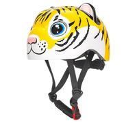 Kids Helmet - Tiger Pattern Adjustable Riding Headwear | Secure Protective Shell | 47-54cm Head Size + Internal Foam Lining | Durable PC Polymer Build - For Cycling & School Commute