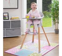 Kids High Chair - Grey and Beechwood Liberty House Toys Pale Grey One Size