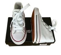 Kids Trainers Ivanca Custom White Size UK 8.5 EU 6 High Top Canvas Shoes LaceUp
