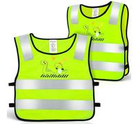 Kids High Vis Vest 2 PCS, Lightweight, with Reflective Strips, for ages 4-9 | Kids Hi Vis Vest, Breathable Safety Waistcoat for School Trips, Cycling, Walking & Outdoor Activities