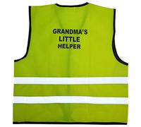 Kids High Visibility Hi Viz Safety Vest Top Hi Vis Baby Waistcoat Childrens Gift (Large (2-3 Years), Grandma's Little HEPLER)