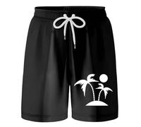 Kids' Holiday Floral Print Shorts - Mixed Colourful Bouquet Pattern, Elasticated Waist, Breezy for Hot Weather, Great for Family Cruise or Park#g Black