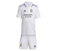 Real Madrid Home Mini Kit 2022-2023 Toddler's White 2-3 Toddler Polyester Made By: Adidas