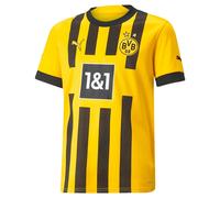 Kids Home Football Shirt Black 2022-2023 Borussia Dortmund Soccer Jersey Top