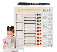 Kids Homework & Responsibilities Board | Wooden Vertical Reusable Whiteboard,Routines Panel, Checklist & Tasks Board | For School Classroom Office Home Bedroom