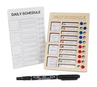 Kids Homework & Responsibilities Board | Wooden Vertical Reusable Whiteboard | Weekly Organizer Routine Board,For School Classroom Office Home Bedroom Travel