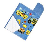 Kids Hooded Beach Towel, Towel Poncho, Construction Vehicle Bathrobe Wrap | Microfiber Quick Dry, Soft Absorbent Texture | 1 Piece, For Pool, Swim, Travel