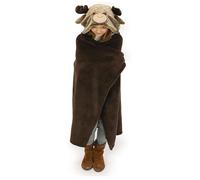 Kids Hooded Blanket & Mittens One Size Plush Animal Wearable Throw - Reindeer