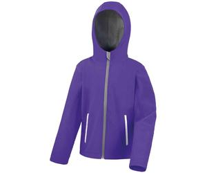Kids Hooded Softshell Jacket Result Childs Boys Girls TX Performance Coat
