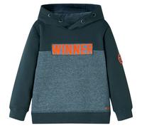 Kids' Hooded Sweatshirt Children Pull Over Hoodie Winner Print Dark Green vidaXL