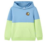 Kids' Hooded Sweatshirt Children's Pullover Hoodie Top Blue and Soft Yellow vida