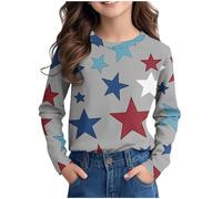 Kids Hoodie Blanket Toddler Baby Boys Girls Graphic Layered Long Sleeve T-Shirts Spring Fall Sweatshirt Cotton Striped Hoodies Top for Kids Grey 4-5 Years