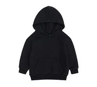 Kids Hoodie Boys Girls Hooded Top Sweatshirt Graphic Outfits Children's Pullover Casual Hoody Sportswear Outfit Back to School Shirts Tops for Unisex Age 2-13 Years Black
