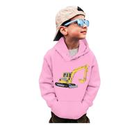 Kids Hoodie Child Sweatshirt PE School Sweat Long Sleeve Top Casual Hoody Sportswear Age 7-13 Years Pink