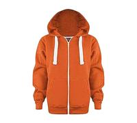 Kids Hoodie Child Sweatshirt Sports Casual Wear Long Sleeve Top Regular Fit Activewear Gaming Hoody for Age 7-13 Years Orange