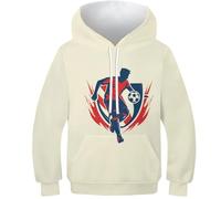 Kids Hoodie Football Boys Girls Pullover Hooded Cool Sweatshirts Long Sleeve Lightweight Hoody 6-16 Years 10-12Y