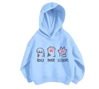 Kids Hoodie Sweatshirts Girls Boys Plain Sweatshirt Clothes Girl Cotton Top UK Fall Casual Hoody Sportswear 5 to 13 Year Old Gifts Blue