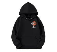 Kids Hoodie Sweatshirts Girls Boys Plain Sweatshirt Warm Hooded Crew Neck Cozy Comfort and Fashionable Casual Hoody Sportswear Cosy Apparel for Teens Black