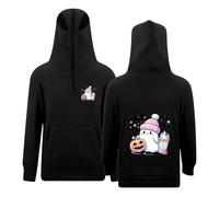 Kids Hoodie Sweatshirts Regular Fit Activewear Clothes Girl Cotton Top Pe School Warm Coats Stylish Girls Hoody Lightweight Casual Outerwear for Childrens Unisex Age 2-13 Years Black