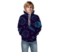 Kids Hoodie Warm Soft Pullover Sweatshirt Graphic Outfits Long Sleeve Top Regular Fit Activewear Outfit Back to School Shirts Tops Gaming Gifts for Boys Navy