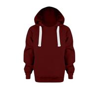 Kids Hoodie Warm Soft Pullover Sweatshirt Print Hooded with Pocket Boys Girls Long Sleeve Jumper Outfit Back to School Shirts Tops for Spring Summer Walking Wine