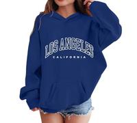 Kids Hoodies Letter Print Brooklyn New York Design Comfortable Casual Long Sleeve Hooded Pullover Unique Graphic Girls Boys Age 3 to 12 Years(Navy, 5-6 Years)