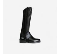 Kids Horse Riding Synthetic Half-chaps 500 - Black
