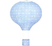 Kids Hot Air Balloon Pendant Ceiling Lampshade - Paper Light Shade with White Star Pattern for Bedroom & Home Decor - 30cm or 40cm in Pink or Blue - LED Bulbs Only (Bluestar40cm)