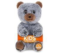 Kids Hot Water Bottle with Cover, Warm Safe Super Soft Teddy Bear Gift for Kids, Soothing Comfort with Hand Pocket, Leak-Proof Easy-Fill, Removable Bottle, Safe Secure Eyes, Child-Friendly