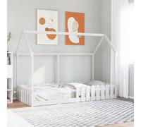 (white, 90 x 190 cm) vidaXL Kids' House Bed Frame Home Bedstead Children Bed Base Solid Wood Pine