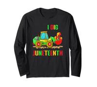 Kids I Dig Juneteenth Fists Tractor Toddler Boys Tractors Long Sleeve T-Shirt