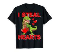 Kids I Steal Hearts Trex Dino Baby Boy Valentines Day Toddle T-Shirt