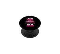 Kids I Wear Pink For My Mom Cool TRex Dino Breast Cancer PopSockets Adhesive PopGrip