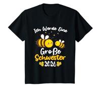 Kids I Will Be A Big Sister 2026 Bees Baby Announcement T-Shirt