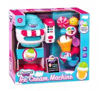 Kids Ice Cream Maker Pretend Play Set - Dessert Shop Toy Machine | Imaginative Role Play Kitchen Toy with Lights & Accessories for Boys & Girls Age 3+