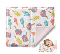 Kids Ice Pack Cooling Gel Mat, Lollipop and Ice Cream Pattern, Large Cooling Gel Pillows, 30x40 cm, Plush Fabric Reverse, Cold Therapy for Pain Relief, Swelling, and Muscle Soreness