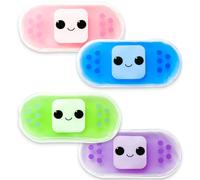 Kids Ice Pack, Hot or Cold Pack Gel Cooling Pad, Reusable for Injuries Medical Health,Swelling and Pain Relief, Tired Eyes, Child Injury, Headache, Sinus Relief (Set of 4)