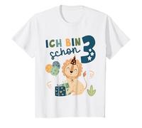 Kids Ich bin schon 3 Jahre alt Jungle Safari Birthday Animals T-Shirt