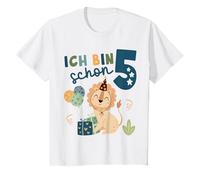 Kids Ich bin schon 5 Jahre alt Second Birthday Safari Animals T-Shirt