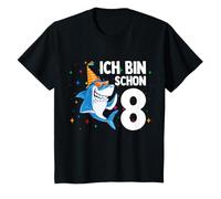 Kids Ich bin Schon 8th Children's Birthday Shark [German Language] T-Shirt