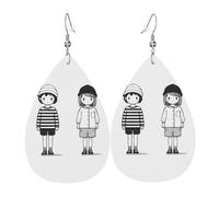 Kids Illustration Leather Earring Fashion Dangle Earrings Creative Earring For Beach Women Accessories