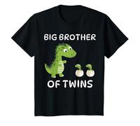Kids I'm Going To Be A Big Brother Of Twins Dino 2027 T-Shirt