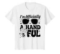 Kids I'm Officially A Handful Five 5th Birthday Boys 5 Years Old T-Shirt