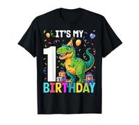 Kids I'm One Hear Me Roar 1st Birthday 1 Year Old Dinosaur T-Shirt
