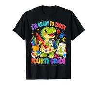 Kids I'm Ready to Crush Fourth Grade Dinosaur Back to School T-Shirt